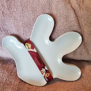 Set of 4 Mickey Mouse Appetizer Plates white glove Disney
